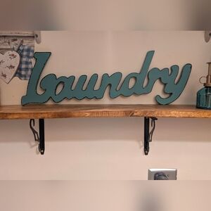 🆕📢📢$8 Today Only 📢📢Turqiouse Wooden Laundry Sign